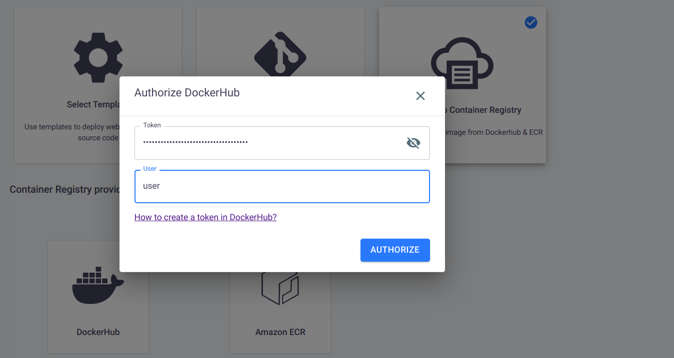 Container registry auth