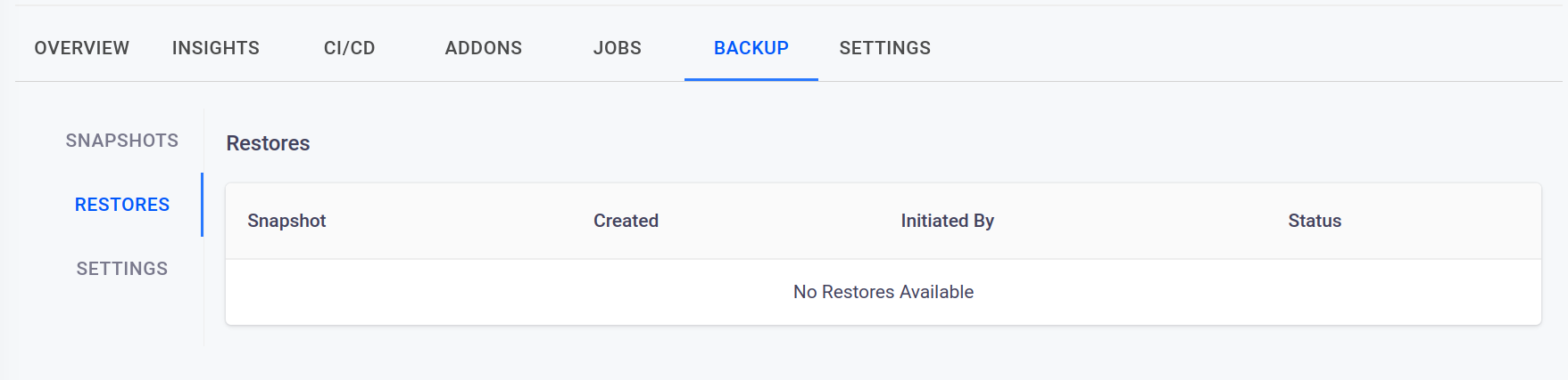 backup restores