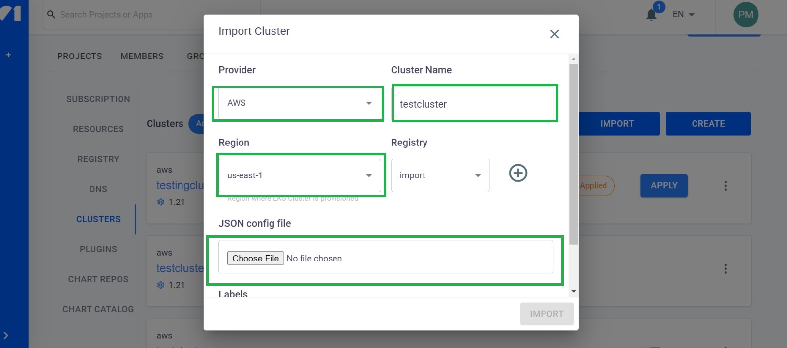 Importing_the_cluster